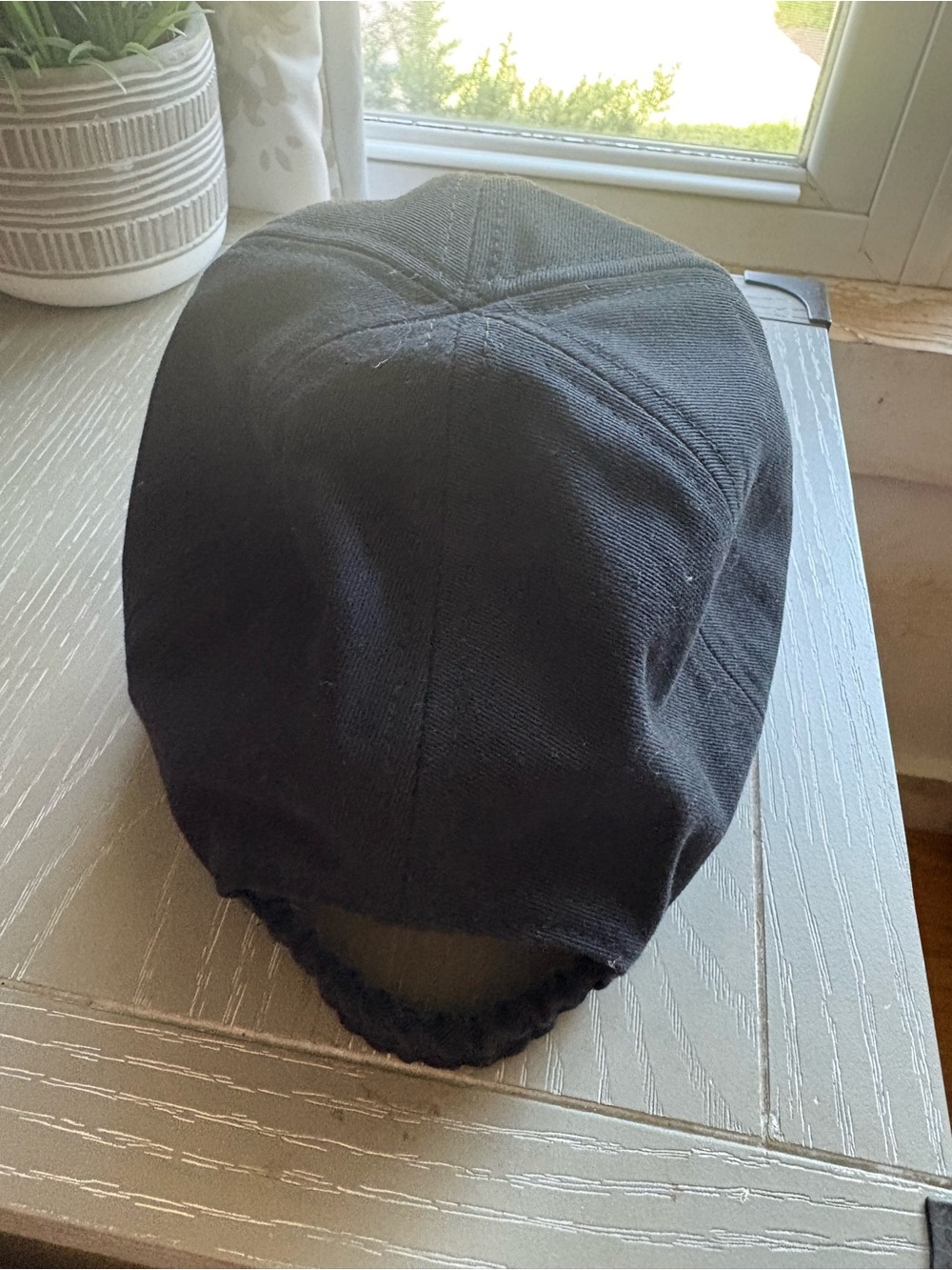 FASHION Black Baseball Cap with White Trim - Picture 7 of 8